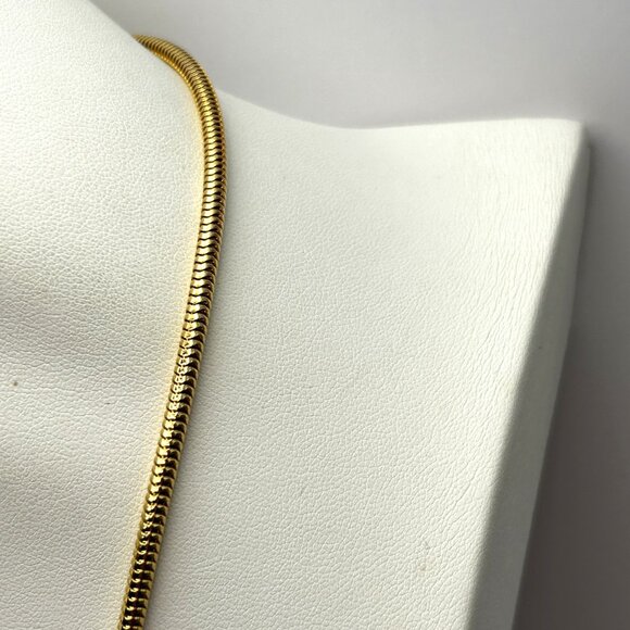 Vintage Castlecliff Statement Pendant Necklace Gold Tone Modernist Signed - Picture 7 of 11